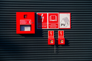 System bezpieczeństwa przeciwpożarowego na ścianie przemysłowej