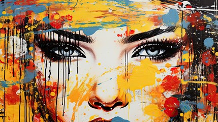 sztuka komputerowa przedstawiająca obraz kobiety w stylu japonskim kolorowym