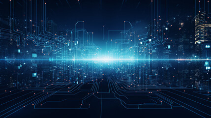 technologiczne tło, koncept ai w pracy