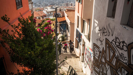 uliczki kwiaty plaża grecja piękna okolica saloniki