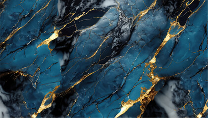 blue marble with gold effects