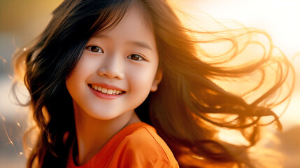 Portrait Of A Happy Asian Girl - legal AI 