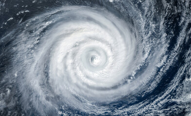 Super Typhoon, tropical storm, cyclone, hurricane, tornado, over ocean. Weather background. Typhoon, storm, windstorm, superstorm, gale moves to the ground. Elements of this image furnished by NASA.