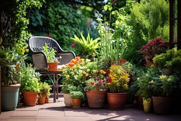 window sill garden with various plants
