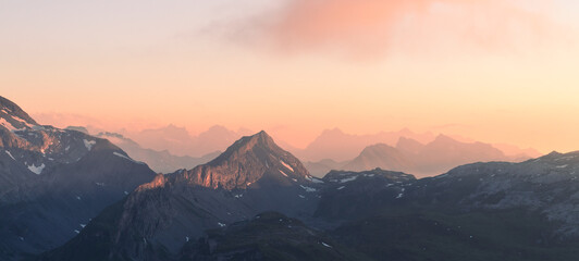 sunrise in the mountains