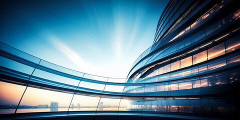 low angle view of futuristic architecture skyscrapers