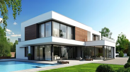Modern house concept inspiration, ideal for business rental house concepts, homes for sale, and advertisements showcasing luxurious and modern houses