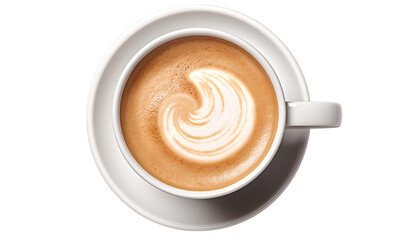 cup of coffee png. cup of cappuccino png. cup of white coffee top view png. coffee cup full of coffee bird's eye view isolated. coffee with milk png