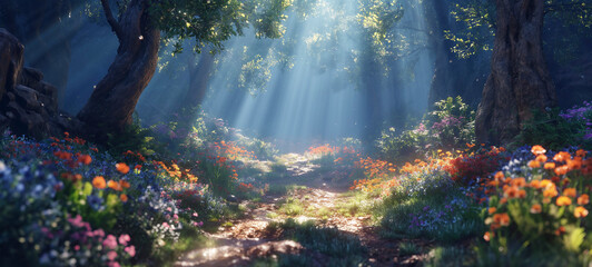 森, 木, 自然, 風景, 光, かすみ, 公園, 緑, 神秘的, ファンタジー, 妖精, 魔法の森, 神秘的な森, 蝶々, 季節, 装飾物,forest trees nature landscape light haze park green mystical fantasy fairy magic forest mystical forest christmas season ornam