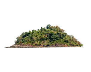 green tropical island isolated