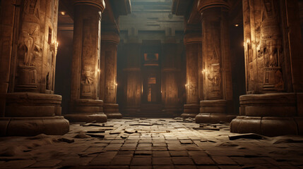 Ruins of old abandoned stone temple