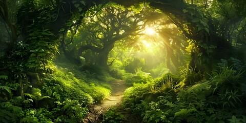 Explore the Enchantment of a Magical Forest Where Nature Surprises and Delights. Concept Magical Forest, Nature Photography, Enchantment, Surprises, Delights