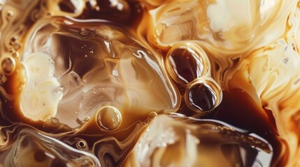 iced coffee texture with milk 