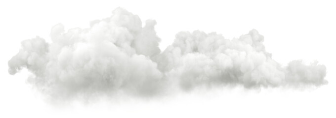 Scenic white clouds atmospheric on transparent backgrounds 3d render png