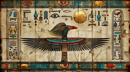 Ancient Egyptian hieroglyphs as part of the natural museum collection are very well described. for the commemoration of International Museum Day as a poster, background