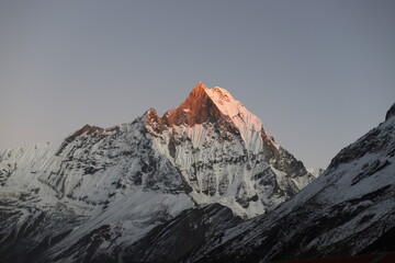 mountain peak in winter