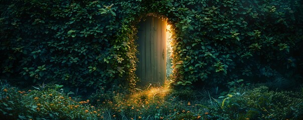 a hidden door to the secret garden