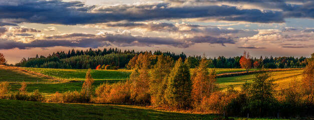 Suwalszczyzna. Jesienny krajobraz.