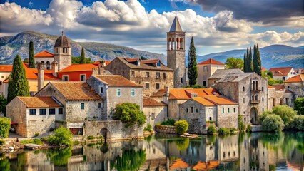 Beautiful medieval architecture in Trebinje Old Town, Bosnia and Herzegovina, medieval, architecture