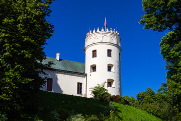 Royal Casimir castle in old town of Przemysl, Poland. It was built by Casimir III the Great in the 14th century, the main landmark of the city and popular tourist destination.