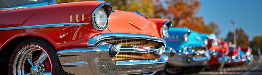 Car show featuring classic and custom vehicles