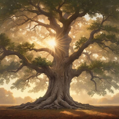 ai generate a majestic oak tree