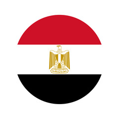 Round Egypt flag icon