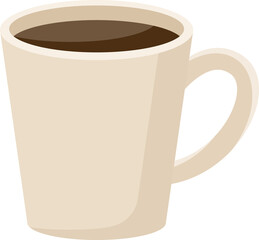 Mug cup with coffee drink