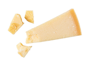 Parmesan cheese isolated. png file