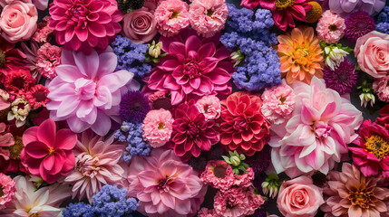 A beautiful floral flower plant wallpaper featuring colorful blossom and botanical pattern background, spring decoration, bringing a vintage yet modern touch to any garden inspired decor