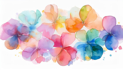 akwarelowe kwiatowe tło dla projektu, jasna tapeta, pastelowe kwiaty dekoracja generative ai 