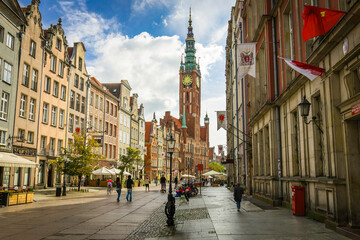 City of Gdansk - Old town with the beautiful buildings and streets