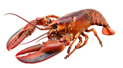 Fresh lobster seafood isolated on white background