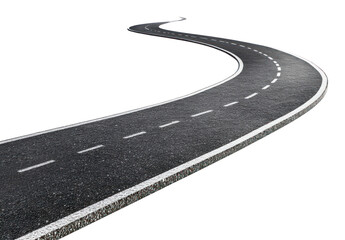 PNG Winding asphalt road background highway winding.
