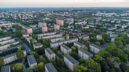 Częstochowa, panorama miasta. Jasna Góra. 