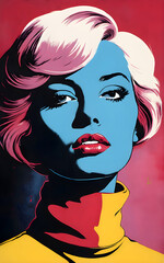 Portrait einer attraktiven Frau in Falschfarben