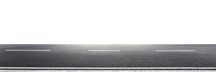 PNG Real asphalt road empty white sky.