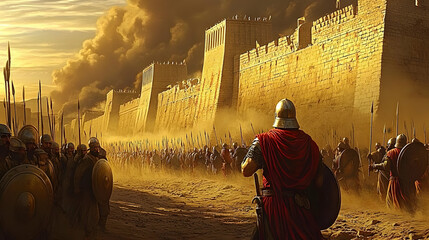 Ancient City Siege Illustration