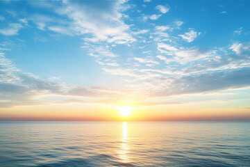 sunset in the sea