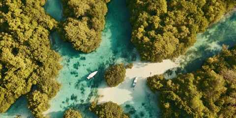 Exploring dense mangroves Adventure and exploration 
