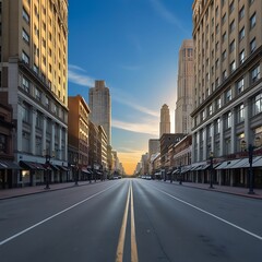 A beautiful city street view image