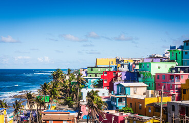 La Perla is a historical shanty town astride the northern historic city wall of Old San Juan.
