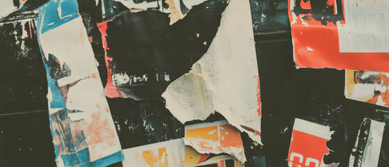 Distressed typography and grunge textures inspired by vintage punk poster styles