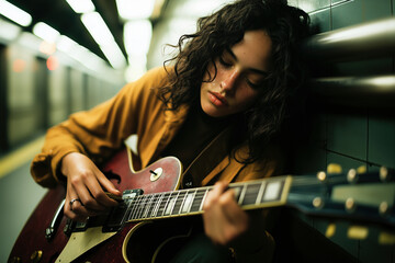 Subway Serenade: A Musician's Melodic Journey in the Underground