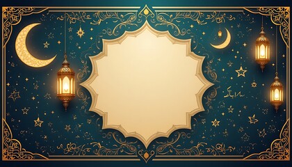 Ramadan Mubarak Festive Islamic Design Background