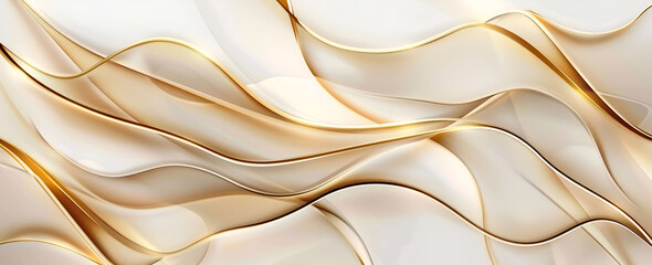 Eleganckie, płynne linie w złotych tonacjach