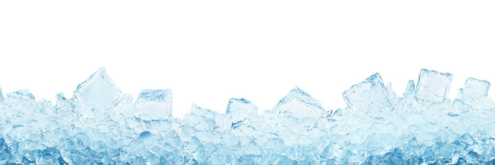 PNG Frozen Ice cubes border ice background blue.