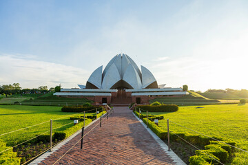Lotus temple, Delhi, during sunset