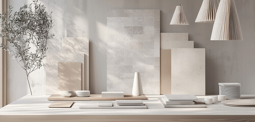 Inspiración en diseño de interiores con azulejos, luz cálida y elementos decorativos naturales.