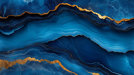 Abstrakcyjne tło granatowe i złote tekstury z dekoracyjną sztuką współczesną